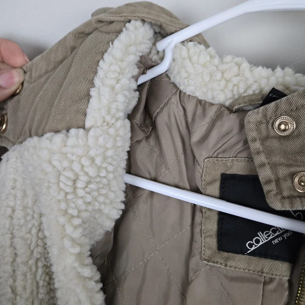 Collection B Women's Utility Jacket in Light Brown - Picture 10 of 14